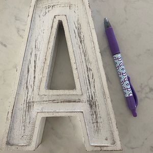 “A” Block Letter
